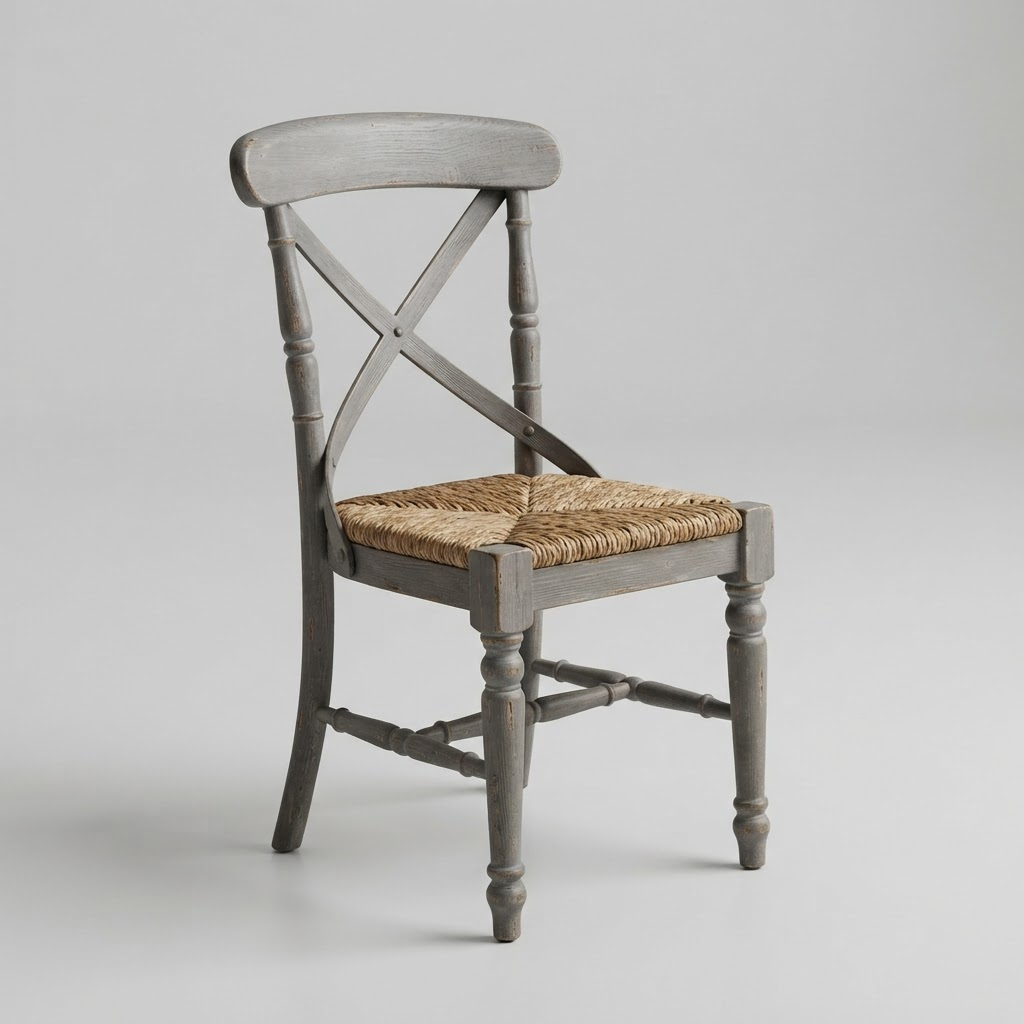 Cross-Back Farmhouse Dining Chair