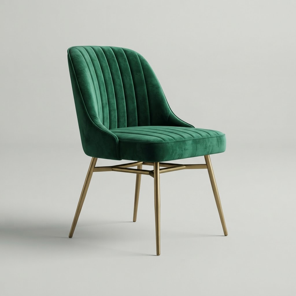 Velvet Upholstered Dining Chair